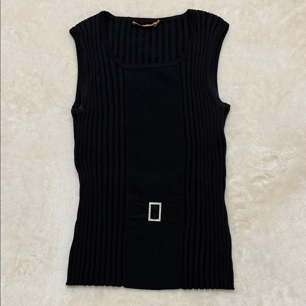 Belldini Elegant Black Sleeveless Top L